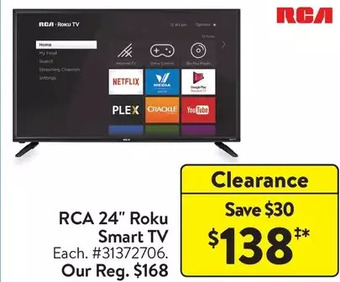 Walmart Rca 24" roku smart tv offer