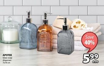 JYSK Apotek glass soap dispenser offer