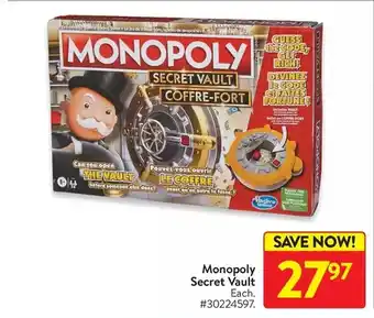 Walmart Monopoly secret vault offer