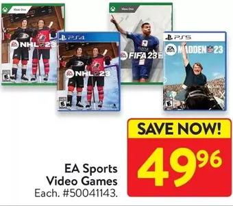 Walmart Ea sports video games offer