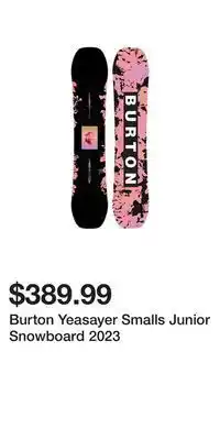 Sport Chek Burton yeasayer smalls junior snowboard 2023 offer