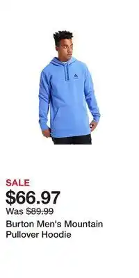 Sport Chek Burton men's mountain pullover hoodie offer