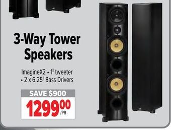 2001 Audio Video 3-way tower speakers offer