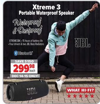 2001 Audio Video Xtreme 3 portable waterproof speaker offer