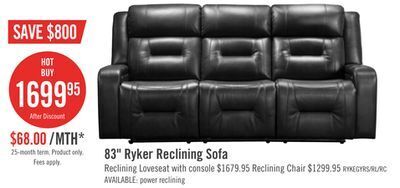 Ryker power reclining discount sofa