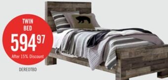 The Brick Derekson twin bed offer