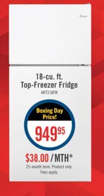 The Brick Amana 18 cu. ft. top-freezer refrigerator – art318ffdw offer