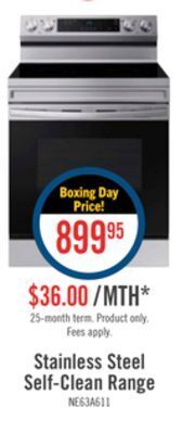 The Brick Samsung 6.3 cu. ft. freestanding electric range with wi-fi - ne63a6111ss/ac offer
