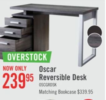 The Brick Oscar reversible desk - distressed grey offer