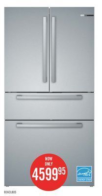 The Brick Bosch 800 series 21 cu. ft. french-door refrigerator - b36cl80sns offer