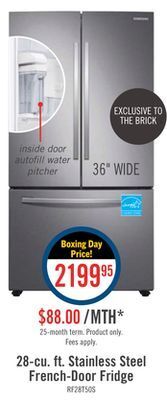The Brick Samsung 28 cu. ft. french-door refrigerator - rf28t5021sr/aa offer