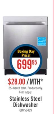 The Brick Ge 24" built-in top control dishwasher with stainless steel tub - gbp534sspss offer