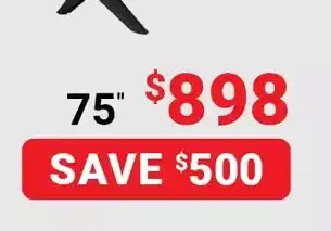 Visions Electronics Hisense 75" smart tv offer