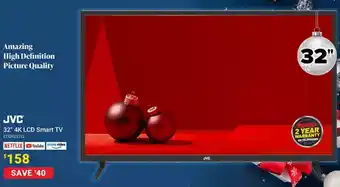 Visions Electronics Jvc 32" 4k lcd smart tv offer