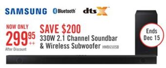 The Brick Samsung 430 w 3.1-channel soundbar with wireless subwoofer - hw-b650/zc offer