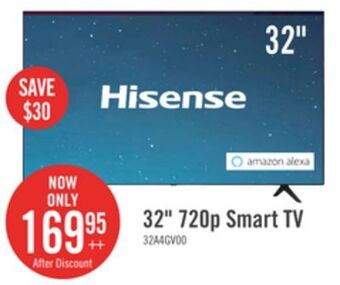 The Brick Hisense 32" vidaa smart 720p hd television - 32a4gv offer