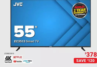 Visions Electronics Jvc 55" ec3513 smart tv offer