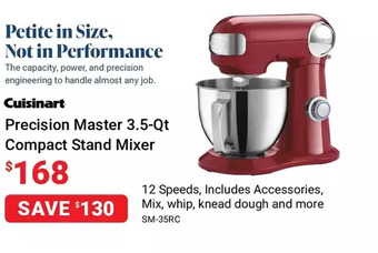 Visions Electronics Cuisinart precision master 3.5-qt compact stand mixer offer