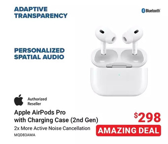 Visions Electronics Apple airpods pro with charging case (2nd gen) offer