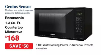 Visions Electronics Panasonic 1.3 cu. ft. countertop microwave offer