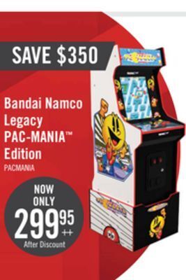 The Brick Arcade1up bandai namco legacy pac-mania™ edition arcade cabinet with riser offer