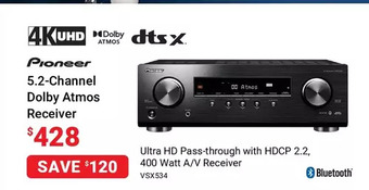 Visions Electronics Pioneer 5.2-channel dolby atmos receiver offer