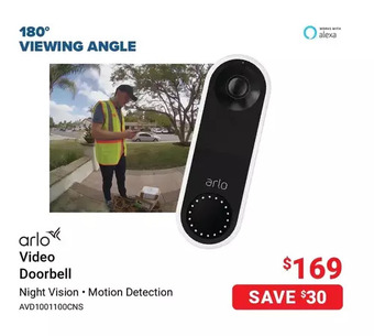 Visions Electronics Arlo video doorbell offer