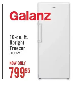 The Brick Galanz 16-cu. ft. upright freezer offer