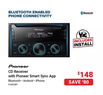 Visions Electronics Pioneer cd receiver with pioneer smart sync app offer