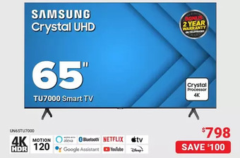 Visions Electronics Samsung 65" tu7000 smart tv offer