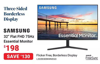Visions Electronics Samsung 32" flat fhd 75hz essential monitor offer