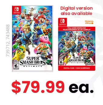 GameStop Super smash bros. ultimate offer