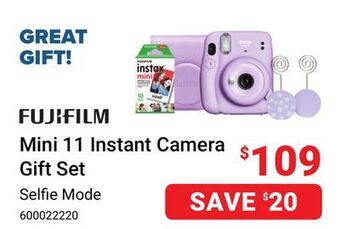 Visions Electronics Fujifilm mini 11 instant camera gift set offer