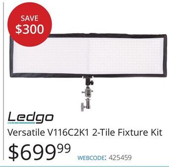 Vistek Ledgo versatile v116c2k1 2-tile fixture kit offer