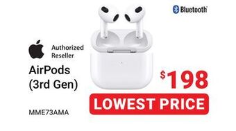 Visions Electronics Apple airpods (3rd gen) offer