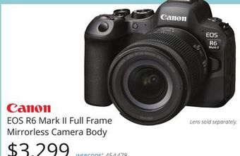 Vistek Canon eos r6 mark ii full frame mirrorless camera body offer