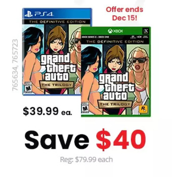 GameStop Grand theft auto: the trilogy offer