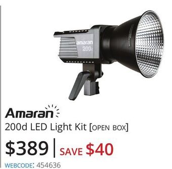 Vistek Amaran 200d led light kit offer