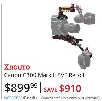 Vistek Zacuto canon c300 mark ii evf recoil offer