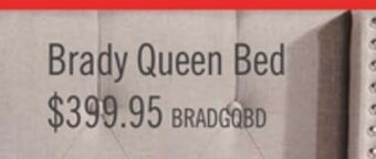 The Brick Brady upholstered queen bed offer