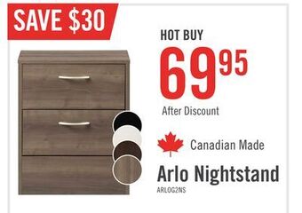 The Brick Arlo nightstand - grey offer
