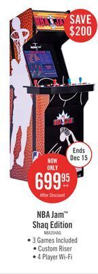 The Brick Arcade1up nba jam™ shaq edition 4-player wi-fi enabled arcade cabinet offer