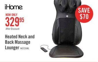 The Brick Ihome shiatsu heated neck and back massage lounger - iwst26b offer