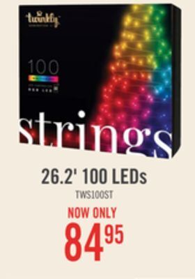 The Brick Twinkly 100-light multicolour smart led light string offer