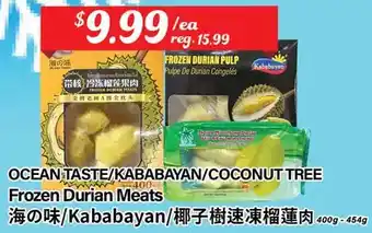 Btrust Supermarket Ocean taste/kababayan/coconut tree frozen durian meats offer