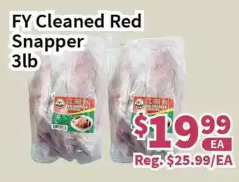 Blue Sky Supermarket Fy cleaned red snapper offer