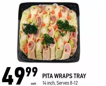 Pita wraps tray