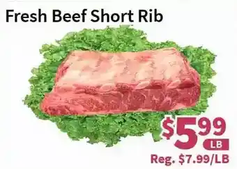 Blue Sky Supermarket Fresh beef short rib offer