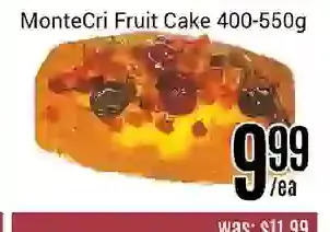 Nations Fresh Foods Montecri fruit cake offer