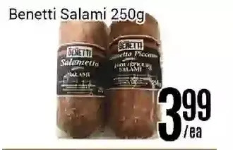 Nations Fresh Foods Benetti salami offer